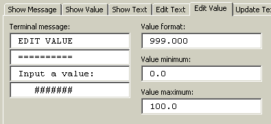 Objektumok: Kezelőegység: Értéket szerkeszt Edit Value EDIT VALUE Edit Time Default EDIT VALUE ========== Input a value: ####### Format: 999.000 Min: 0.0 Max: 100.