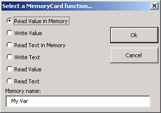 Memória kártya - Memory Card A fejezet azokkal a funkciókkal foglalkozik, melyek lehetővé teszik értékek mentését memória kártyára.
