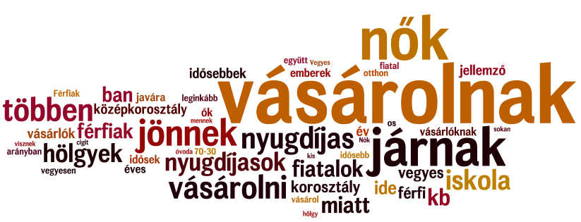 3.5.5. Tipikus törzsvásárló A tipikus törzsvásárló üzlettípustól és konkrét üzlettől függően változhat.