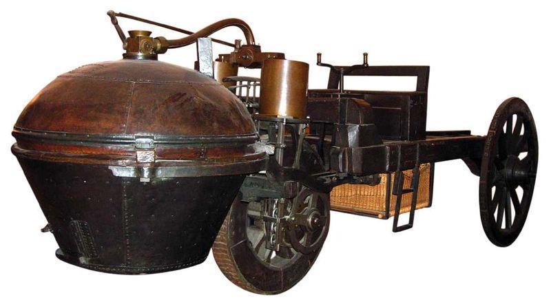 gőzkocsit 1769-ben.