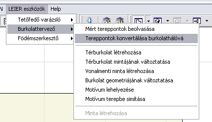 2.2 A terep létrehozása A burkolandó területet létrehozhatja a tervezési terület felületmodelljét az ArchiCAD terepelem felhasználásával.