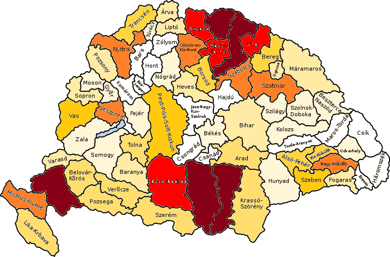 4. számú ábra 2014. június 20. és 2014. december 31. között, magyar és angol nyelvű, on-line kérdőíves felmérésre válaszolók lakóhely szerinti megoszlása A 2-3-4.