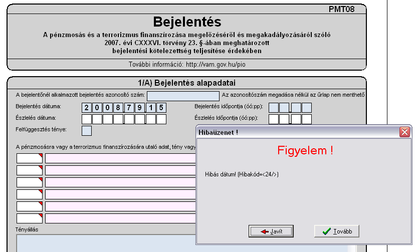 7.6 ABeV-ellenırzés Az ABeV keretprogramban lehetıség van a kitöltött nyomtatványok ellenırzésére az Ellenırzés menüpontban.