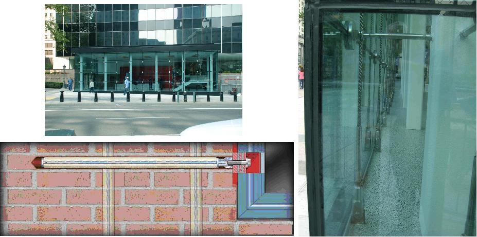 párkány szinten elhelyezett falhoz erősített függönytárolóban helyezik el. Robbanásálló függöny alkalmazását csak a biztonsági fóliával ellátott ablakokhoz javasolják.