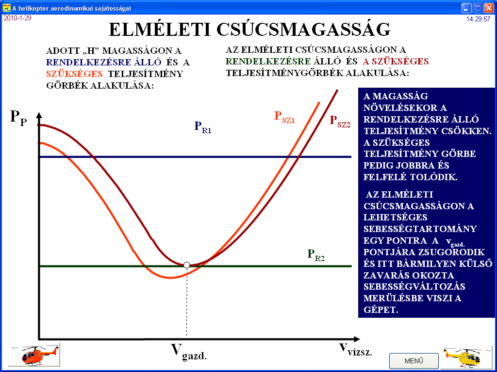 A következő programoldalon így a repülési magasság változás hatását szemléltetem (16. ábra)