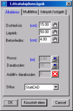 Kiosztási létra objektum 1. Válassza ki a másik határoló egyenest: 2. Szimmetrikus osztásnál válassza ki még egyszer az egyenest: 3.