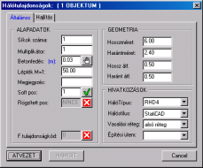 Hegesztett Háló objektum Hálótulajdonságok módosítása Gyorsbillentyű: Ctrl + Jobb gomb a Háló (vagy POS szám) felett Hegesztett Háló helyi (jobbgomb) menü -> Módosítás Alapadatok kereten belül Síkok