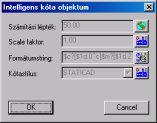 Szintkóta objektum A megmutatott vonalak fekvése és sorrendje alapján a program megpróbálja kitalálni, hogy milyen irányú kótát akarunk elhelyezni?