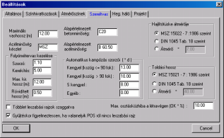 Kiindulási értékek beállítása Szereltvas alapértékek Beállítások > Általános beállítások Beállítások panel Szereltvas fülén Ezen a oldalon a Szereltvasak kiindulási (default) értékeinek egy részét