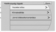 Műszerek és kezelőszervek 87 akkumulátor teljes feltöltésére van szükség. A kördiagram mutatja a megtett távolságot, az elektromos és a bővített tartomány üzem százalékában.