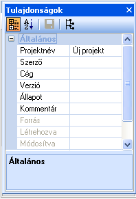 Projektnév módosítása Új jelölőtípus megnyitásánál a szoftver automatikusan új jelölőtípust hoz létre, ami alapértelmezetten az Új projekt nevet kapja.