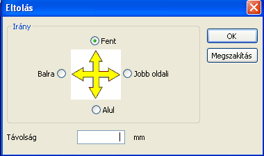 Rajzelem menü Ezzel a menüvel az elemeket beigazíthatja, megfordíthatja, eltolhatja valamint szélességüket és magasságukat testre-szabhatja.