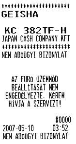 Eurós nyugta: A nyugta hasonlóan készül mint eddig, mint a forintos időszakban, csak a beütésnél figyelni kell arra, hogy az