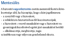 Kizárások (részlet) Mentesülések (részlet) (Mellékletben kell megadni ezeket a jellemzıket!) Értékelés Z.