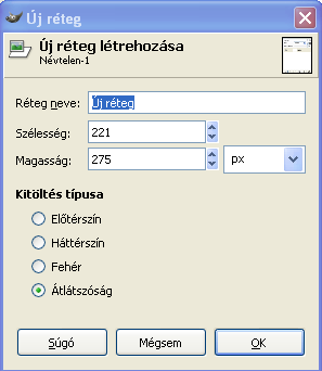 illeszthetjük ıket. Megadhatjuk, hogy ezek a rétegek hogyan hassanak egymásra, beállíthatjuk a rétegek sorrendjét, mennyire legyenek átlátszóak, hogyan színezıdjenek a képpontok stb.