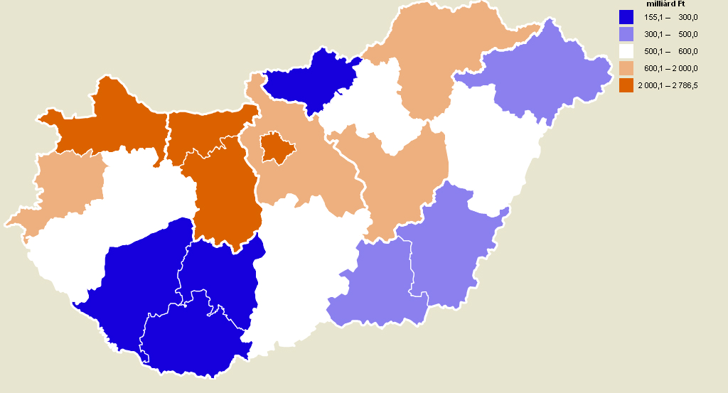 Az ipar termelési értéke 2006.