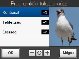 208 Multimédiás szolgáltatások 1 A módosításhoz kattintson a megfelelő beállításra. 1 2 Az összes beállítás visszaállítása az alapértékre. 3 A beállítások mentése.