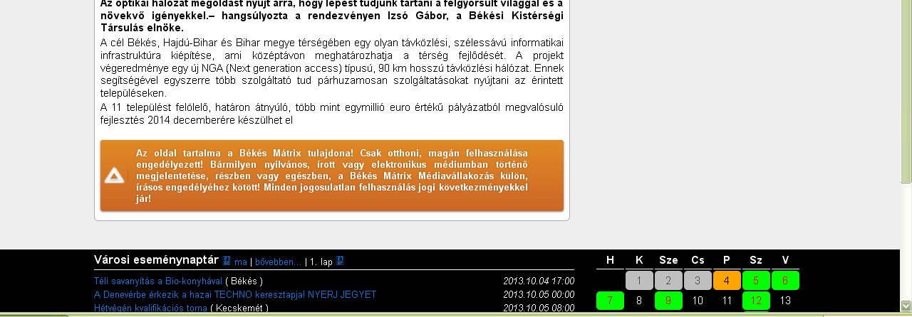 a térség fejlődését. A mai napon írták alá a Békési Kistérségi Társulás és partnerei az optika építés dokumentumait a békési Városházán.