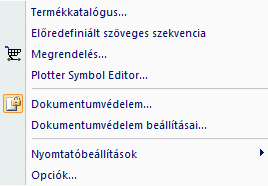 Layout menü Eszközök menü A layout-menü csak különleges licensszel használható. A licenszet illetve a megfelelő kezelői kézikönyvet a program gyártójától szerezheti be. Termék-katalógus.