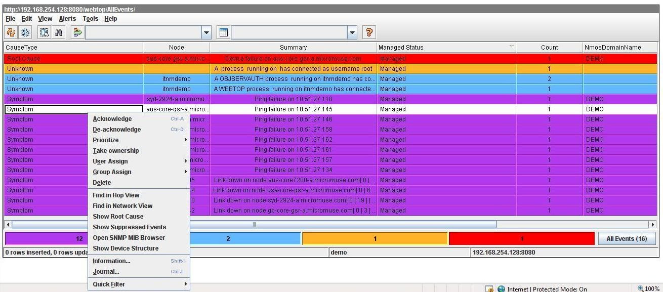 menedzsment (Resource Management Essentials) gyári (azonnali) hibafigyelés (Device Fault