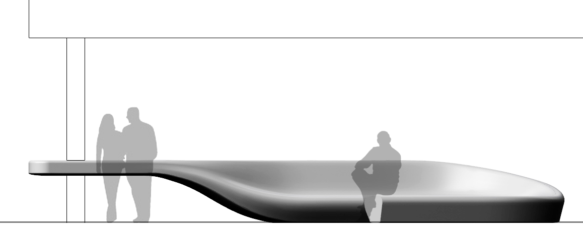 BELSŐÉPÍTÉSZETI TERV INFÓ PULT befoglaló méret: 860* 460*100 CM
