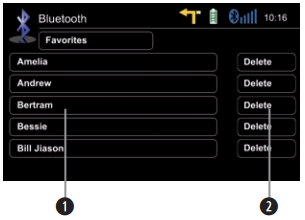 BLUETOOTH ÜZEMMÓD Figyelem: A telefonkönyv bejegyzések szinkronizálása, átvitele, elrendezése illetve megjelenítése a mobiltelefon márkájától és modelltípusától függ.