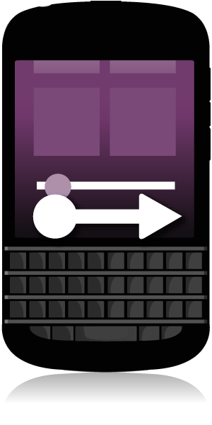 Kezdő lépések A csúszkák használata Ha a képernyőn csúszka látható, segítségével továbbhaladhat a fájlok, például dalok vagy videók tartalmában, vagy belelapozhat az e-könyvekbe. 1.