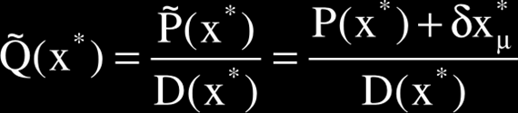 Érzékenységi analízis hiperbolikus programozásban 2. Eset. (μ J B): Mivel μ bázisindex, ezért a p μ p' μ csere változtatja a P(x) és Q(x) függvények optimális értékét.