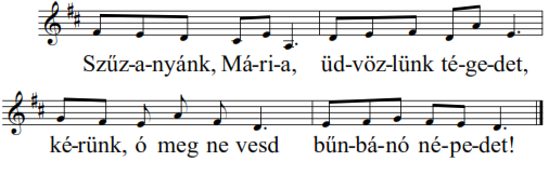 De akinek szívében a hit lángja ég, azzal örömmel zengi a csillagos ég: Égi Anyánk Aki hittel, reménnyel őbenne bízik, az soha életében nem csalatkozik.