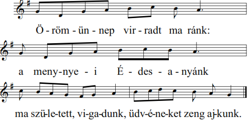 Örömünnep virradt ma ránk 16 Dr. Maczkó Sándor Gebri János Jessze törzse szép virága ma született e világra. Áldásának harmata mindnyájunkra lehull ma.