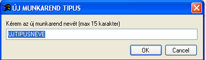 Ha gombot használják a program létrehozza az új munkarendet (megtalálható lesz a képernyő jobb oldalán található oszlopban). e.