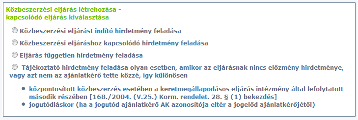 A Közbeszerzési Adatbázis koncepciója Közbeszerzési eljárás