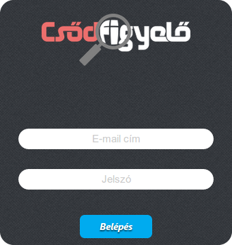 5. Belépés az alkalmazásba Belépni a http://www.csodfigyelo.