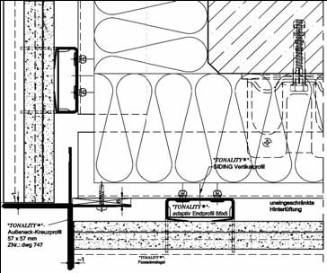 RENDSZERFELÉPÍTÉS ÉS ÁLTALÁNOS RÉSZLETKIALAKÍTÁSOK Adaptív rendszer TONALITY SIDING Rendelhetı méretek Illusztráció Leírás Szín / anyag Illusztráció Leírás Szín / anyag TONALITY Siding függıleges