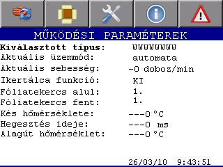 6. Kezelőfelület ismertetése 6.1. Indítóképernyő Az indítóképernyőn választhatjuk ki, hogy az operátorpanel mely nyelven jelenítse meg a szövegeket.