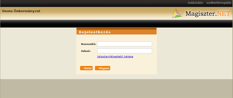 beléphetünk a rendszerbe. A Magiszter.