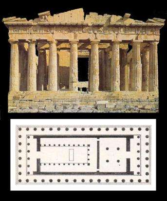 Parthenon, Akropolis, Athén A Parthenon