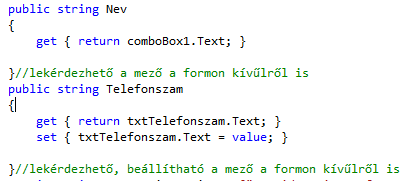 27. Oldjuk meg, hogy a ComboBox tartalmát változtatva a telefonszám is változzon.