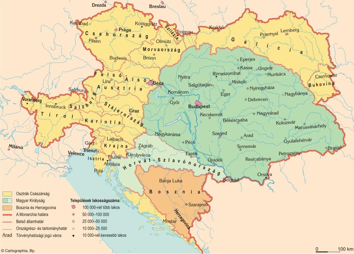 Az Osztrák-Magyar Monarchia felbomlott A történelmi Magyarországot elosztogatták