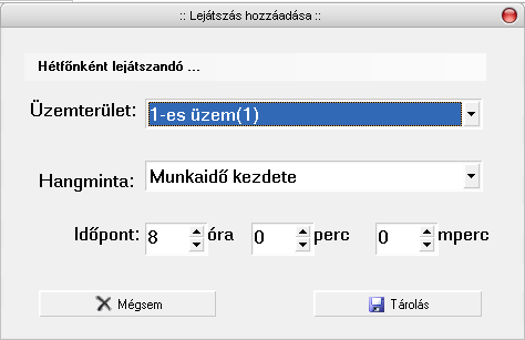 A jobb oldali gombsorral újabb hangos szakaszt adhatunk hozzá ( ), vagy szünetet ( ), illetve törölhetünk a listáról a kiválasztás után ( ).