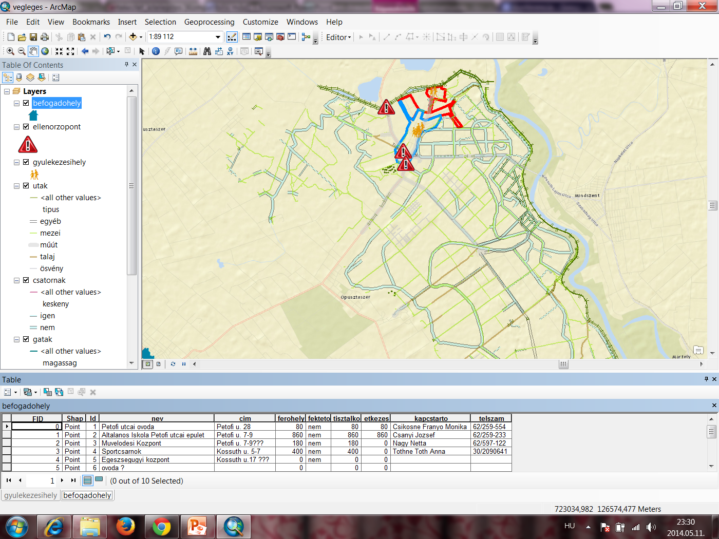 Arc GIS szoftver Excel extension Lehetőség