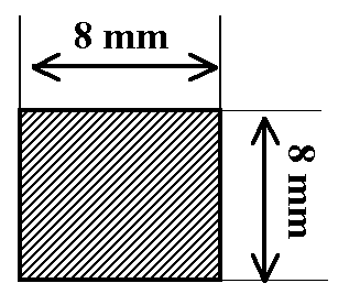 GFK/CFK HASÁB 3,1 x 3,1 mm 3,1 mm x 3,1 mm GFK/CFK HASÁB 5,8 x 5 mm