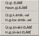 3.3. ELÁBÉ riportok Az ELÁBÉ riportok almenüpontjai a következők (21. ábra): 21.