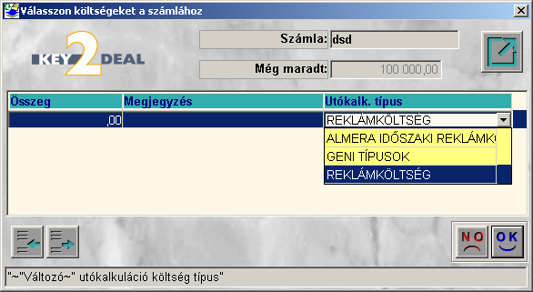 9. ábra 2.6. Egyéb tételek (Időszaki gj. utókalkulációs költségek) Az Időszaki gj.