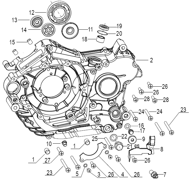 E09: (2V49FM.01(I)C) 气 缸 盖 组 件 (I) 白 漆, 火 花 塞 型 号 :CR7HSA E09 FRONT CYLINDER HEAD ASSY 1 201301.