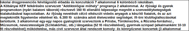 Támogatási program elnevezése: Támogató megnevezése: központi költségvetés Támogatás forrása: önkormányzati költségvetés nemzetközi forrás más gazdálkodó Támogatás időtartama: Támogatási összeg: -