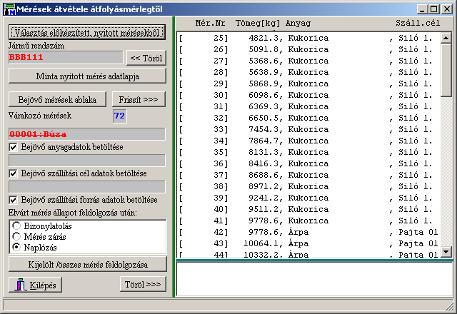METRISoft KFT PortaWin (PW2) Jármű mérlegelő program 9/5 A (2) stornó gomb az aktuális tétel fázisát 'Befejezett!' -ről 'STORNÓ!' állapotba kapcsolja (vagy onnan vissza).