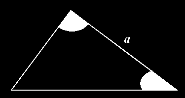 Háromszög szerkesztése három adatból A háromszög egy oldalból és két