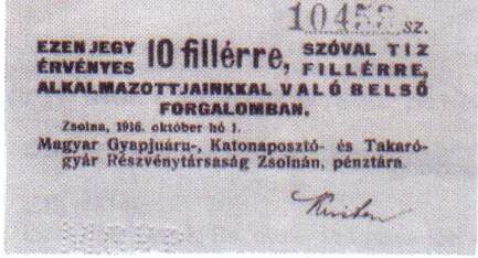 Lente István: Lyukasztások szükségpénzeken A bélyegeken ismert néhány céglyukasztással szükségpénzeken is találkozhatunk.