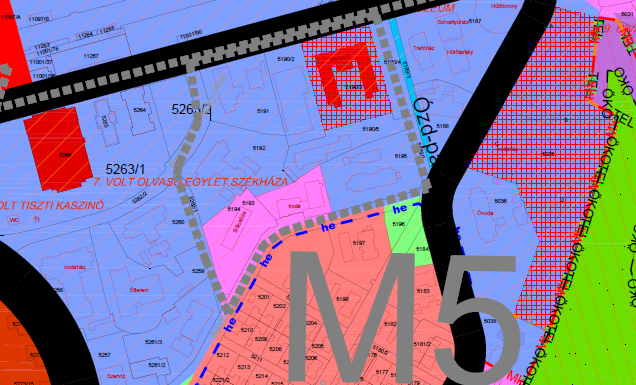 5. számú módosítás Területfelhasználás és rendeltetés módosítása Ózd város belterület 5193, 5194,5195 hrsz. A módosítás során az Alkotmány út 5-7. sz. alatti, korábban Rendőrőrsként és Bölcsődeként funkcionáló, jelenleg már funkcióját vesztett ingatlanok Gksz területbe történő átsorolása nanotechnológiai kutató-fejlesztő tevékenység céljából.